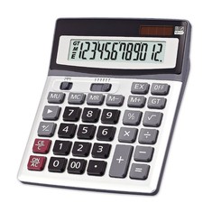 OFFIDIX Large Key Dual Power Electronic Calculator, Portable Big Size, Black 
