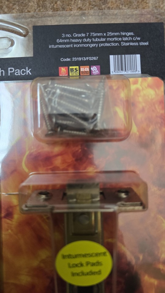 Pack Fire 4 Fire Doors Fire Door latch pack - Code 231913/FS267 - New In ...