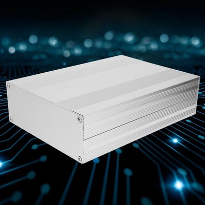 Aluminum Project Box Split Type Matte Silver Enclosure Case PCB Junction SET