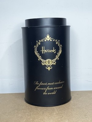 Harrods Knightsbridge London Assam Bop schwarz gold lose Teedose Sammlerstück