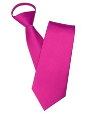 3.15  Solid Color Pre-tied Adjustable Necktie for Business and Wedding Hot Pink