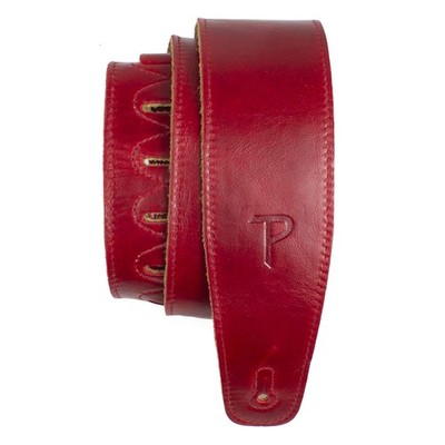 Perris Leathers, Leather Guitar Strap with Super Soft Suede Backing, Cherry R...
