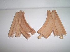 Wooden Train Switching 6 1/2" Switch Track Set Fits BRIO Imaginarium Thomas