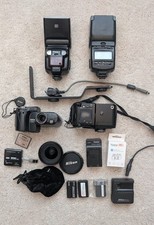 Nikon Coolpix 4500 Outfit. 2-Cameras + 2-Sb-26 Flash Units, W/Angle Lens+++