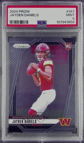 2024 Panini Prizm Rookies Jayden Daniels #347 PSA 9 MINT Rookie RC