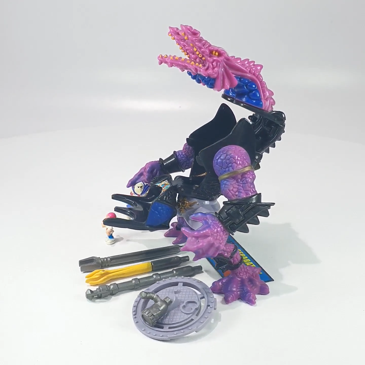 Mighty Max DOUBLE DEMON Hydra figure playset 100% COMPLETE
