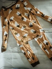 3T Milkberry Bamboo Halloween Cowboy Ghost Pajamas, VGUC