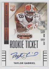 2014 Panini Contenders /150 Taylor Gabriel (Seat Row Sec) #197 Auto 0o9s