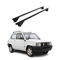 DachträGer GrundträGer FüR Fiat Panda I SchräGheck 1980-2003 Stahl Schwarz 2Tlg