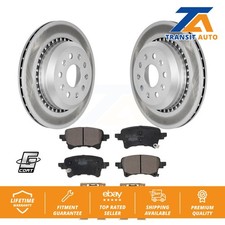 Rear Coated Disc Brake Rotors And Ceramic Pads Kit For Jeep Wrangler Gladiator
