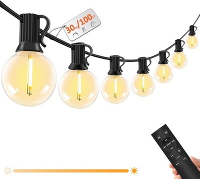 Fernbedienbare LED-Strandlampe | 30 m mit 40 Leuchten | Timer & Dimmer