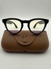 Ray-Ban Stories RW4009 Smart Glasses Round Shiny Black w/ Charging Case Meta