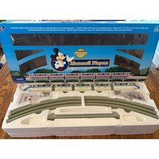 Disney World Monorail Playset Blue Train 14ft Track 6 Characters Working Sound