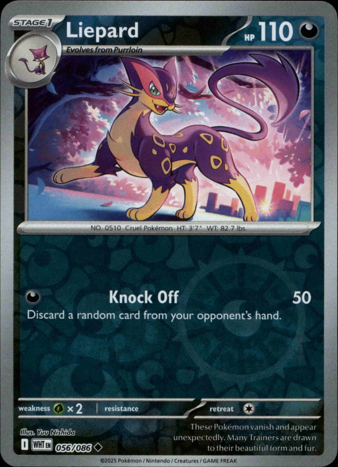 Liepard Reverse Holo Uncommon SV: White Flare 056/086 NM