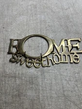 7.5" Home Sweet Home Brass Keys Utility Wall Mount 5 Hooks