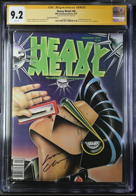 #ad Heavy Metal #30 1979 Newsstand Jim Cherry Signed SS Top On Census CGC 9.2 $115.00