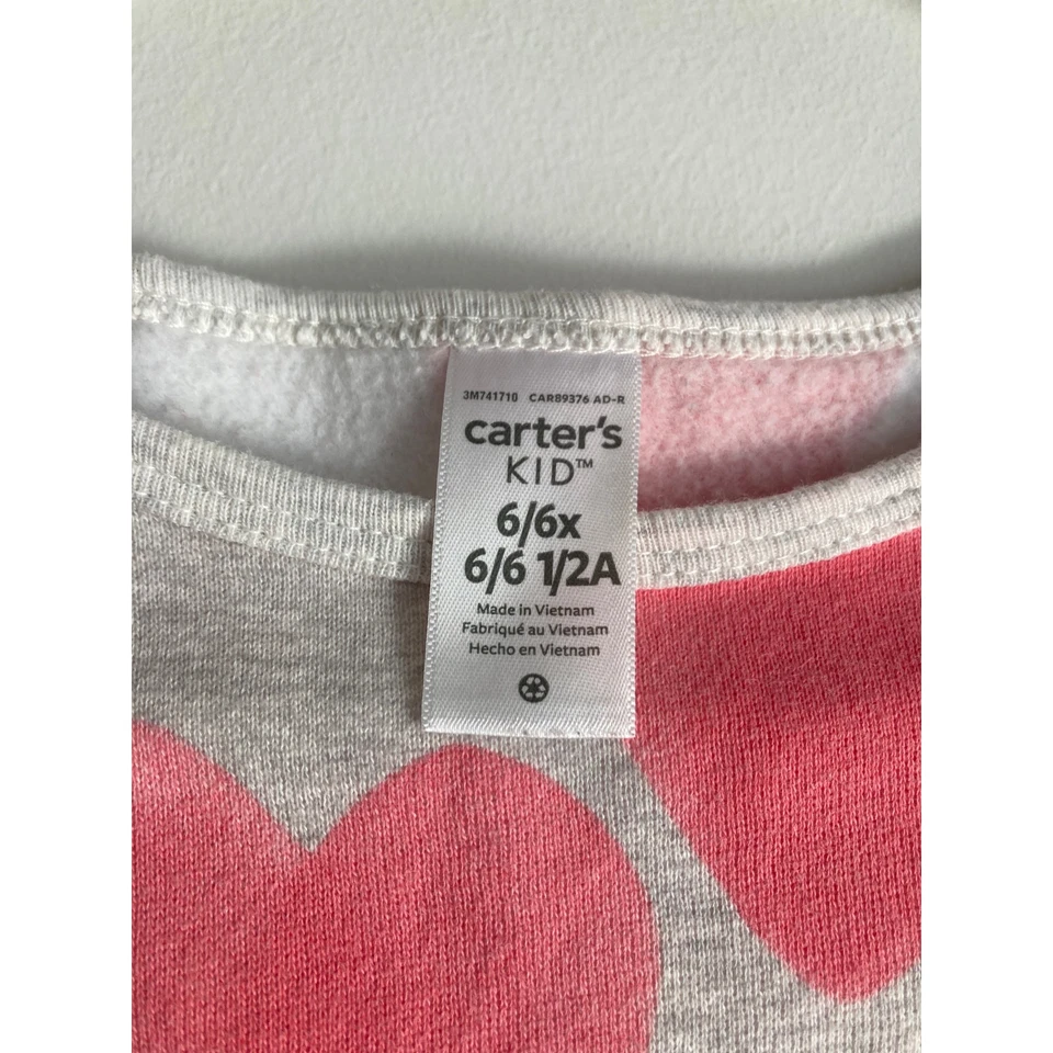 Carter's Valentine's Day 心形连衣裙 女孩 尺寸 6X — 第 2/4 张图片