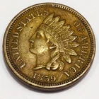 1859 Indian Head Penny Beautiful High Grade Coin Rare Date