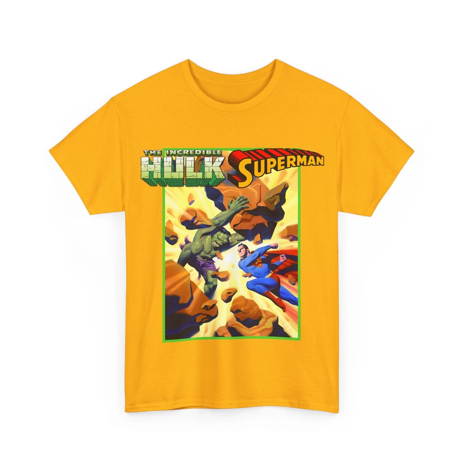 Hulk Vs Superman T-Shirt - Steve Rude Art - DC Comics & Marvel 90s Crossover