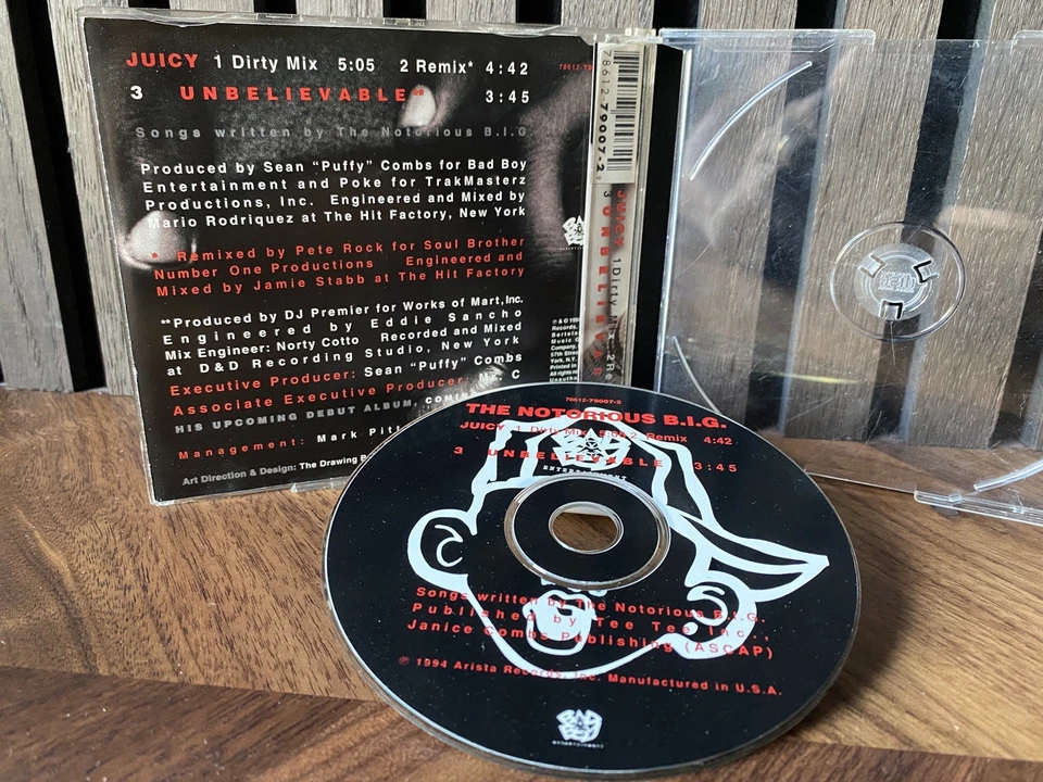 The Notorious BIG ‎– Juicy / Unbelievable - 1994 - OG US Press Single - Classic - Image 4 of 4