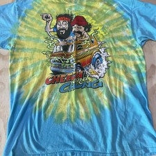 Cheech And Chong 2020 Liquid Blue Size 2x. Good Condition 1 Very Ms Hole. In Pic