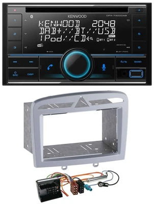 Kenwood CD 2DIN DAB USB MP3 Bluetooth Autoradio für Peugeot 308 09-13 warmsilber - Bild 1 von 4