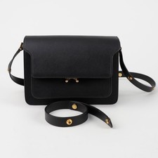 Marni Women's Saffiano Leather Black Shoulder Bag 154772881 [U]