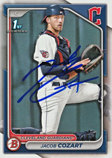 Jacob Cozart Signed 2024 Bowman Draft Card #BD-30 Guardians #12 Prospect!