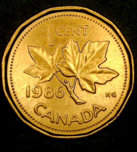 1986 Canada Small Cent — photo from the most recent tracked eBay sale