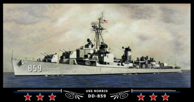 Navy Emporium USS Norris DD-859 Art Print