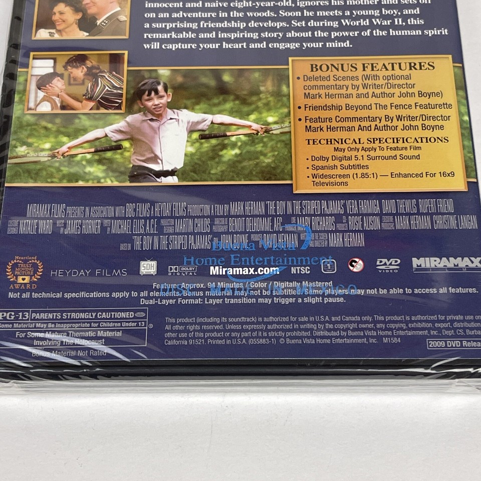 The Boy in the Striped Pajamas Brand New Sealed DVD eBay