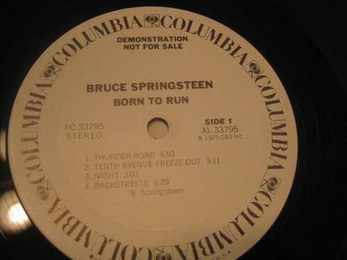 Bruce Springsteen Born to Run PROMO w/ White Label and Timing Slip LP - Picture 5 of 5
