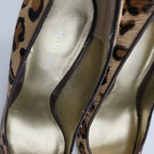 Nine West Women's Cheetah Animal Print High Heel Stilleto Shoes Size 7M Brown - Picture 6 of 7