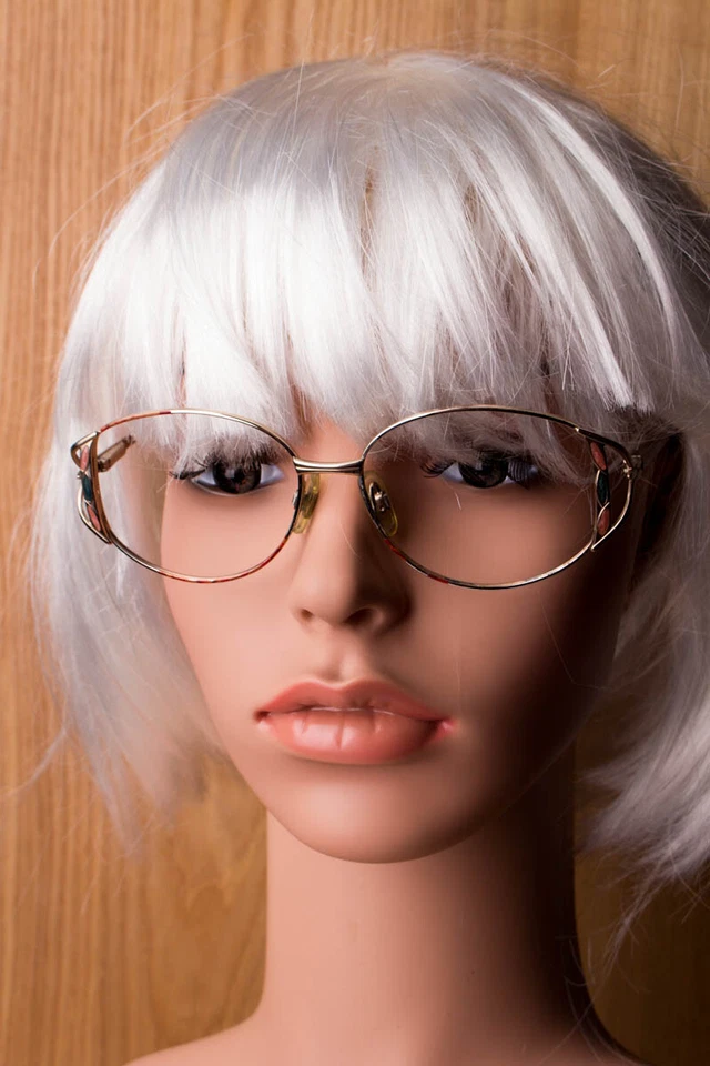 % Oferta % Vintage Original 80er Moldura Gafas Luxottica Esmalte Metal Floral - Imagen 1 de 4