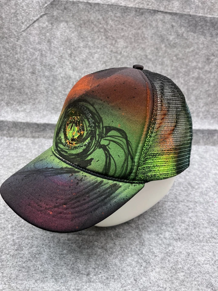 VINTAGE Volcom Hat Snap Back Adult One Size Multicolor Polyester Trucker Skate - Image 4 of 4