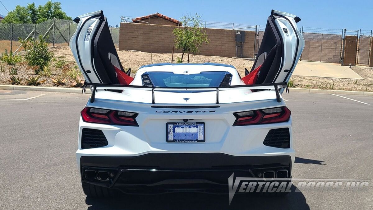 Chevrolet Corvette C8 from California featuring vertical lambo door co –  Vertical Doors, Inc.