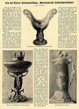Amerikanische Goldschmiedekunst a.d. Pariser Weltausstellung Bilder+Text c.1900
