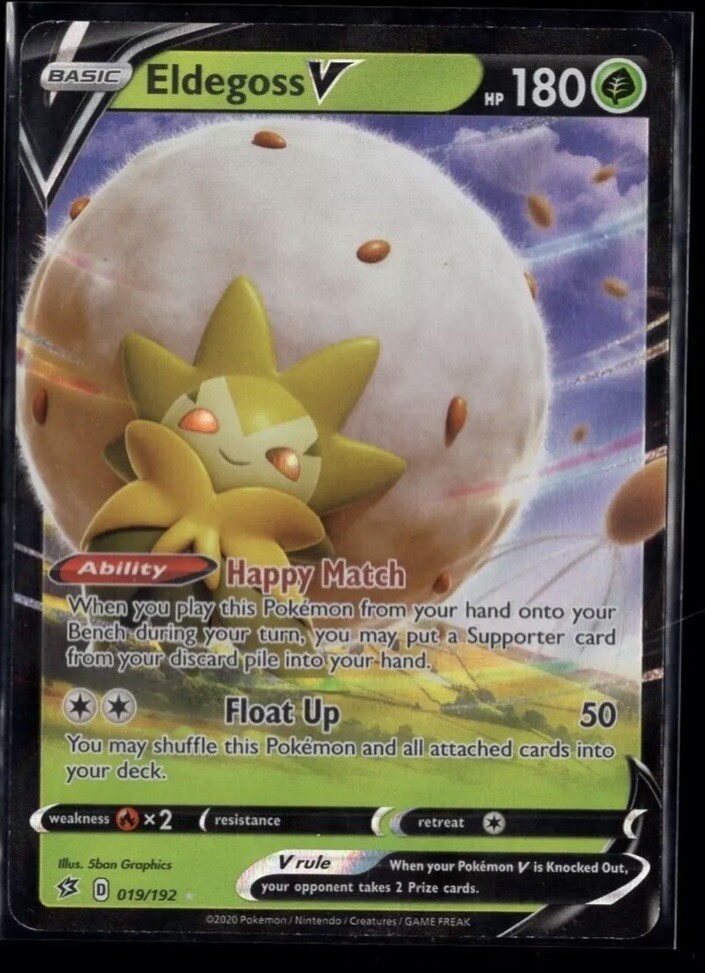 Eldegoss V 19/192 Ultra Rare Rebel Clash Pokemon TCG Near Mint