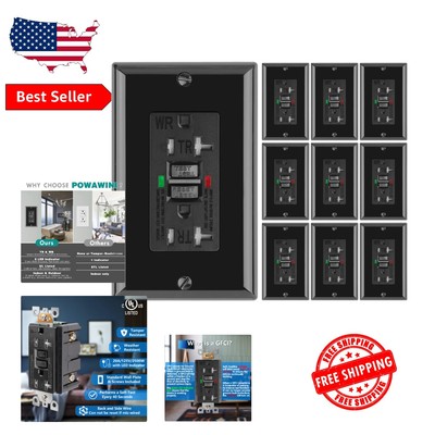 Premium 10 Pack GFCI Outlets, Weather Resistant with Automatic Self-Test Feature