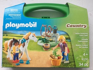playmobil horse grooming carry case