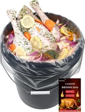 Turkey Brining Bags,20X27.5In,Food Grade 5 Gallon Bucket Liner,Great for Storage