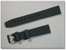 schlicht & schön Sport Silikonuhrenarmband schwarz glatt 18mm Breit 9018