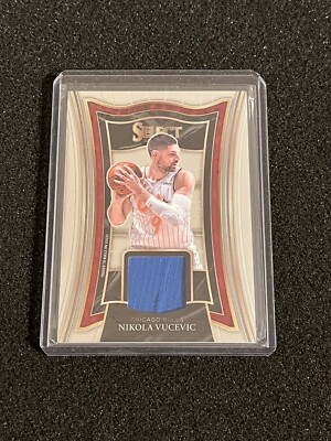 Nikola Vucevic 2020-21 Select Selective Swatches Game Used Jersey Bulls Magic