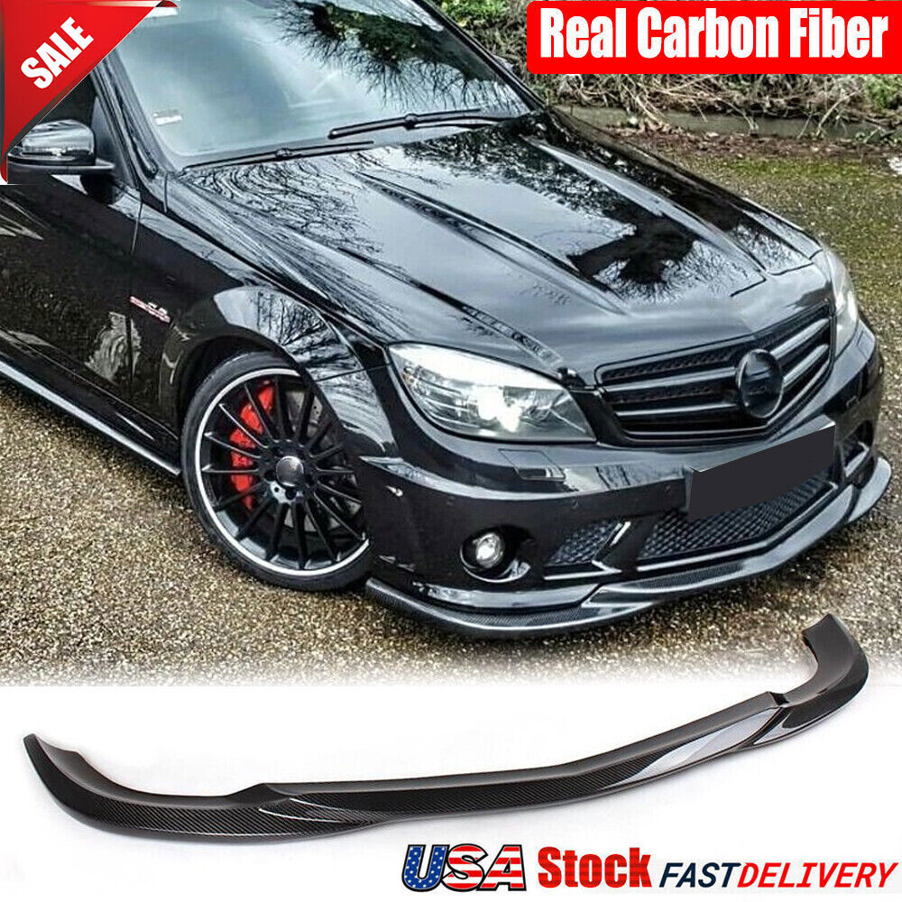 Fit For Benz W204 C63 2008-2011 Carbon Fiber Front Bumper Lip