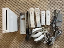 Nintendo Wii Video Game Console RVL-001 White With all Cords Tested WORKS VGC