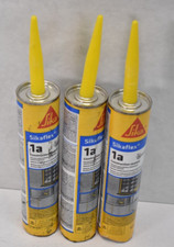 Lot of 3 Sika Sikaflex 1a Construction Sealant Cartridges 10.1oz Gray Exp Feb 25