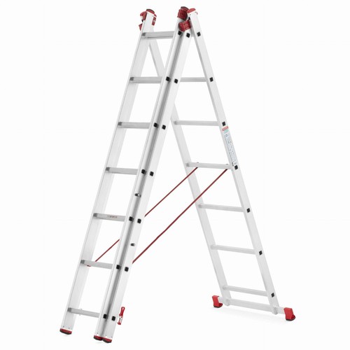 Universal-Aluminiumleiter 3x7 HIGHER 5,30 m für Treppen EN-131-1 mit TÜV - Bild 6 von 17