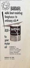 1951 Bardahl Motor Oil Vintage 1950s Print Ad Heat Resisting Toughness Sad Sun