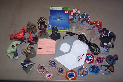 Skylanders Disney Infinity lot 19 figures 9 Power discs 1 portal 1 game-xbox360