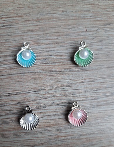 Women Children Girls Silver Plated Pendant Necklace Oyster Shell Charm Summer - Picture 3 of 10